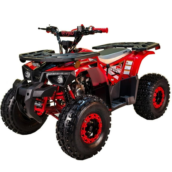 X-Pro Orca 125cc Gas ATV with Automatic Transmission w/Reverse, LED Headlights, Electric Start, Big 19"/18" Tires!