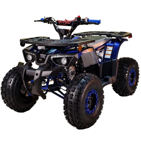 X-Pro Orca 125cc Gas ATV with Automatic Transmission w/Reverse, LED Headlights, Electric Start, Big 19"/18" Tires!