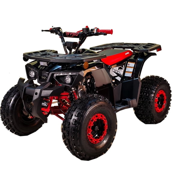 X-Pro Orca 125cc Gas ATV with Automatic Transmission w/Reverse, LED Headlights, Electric Start, Big 19"/18" Tires!