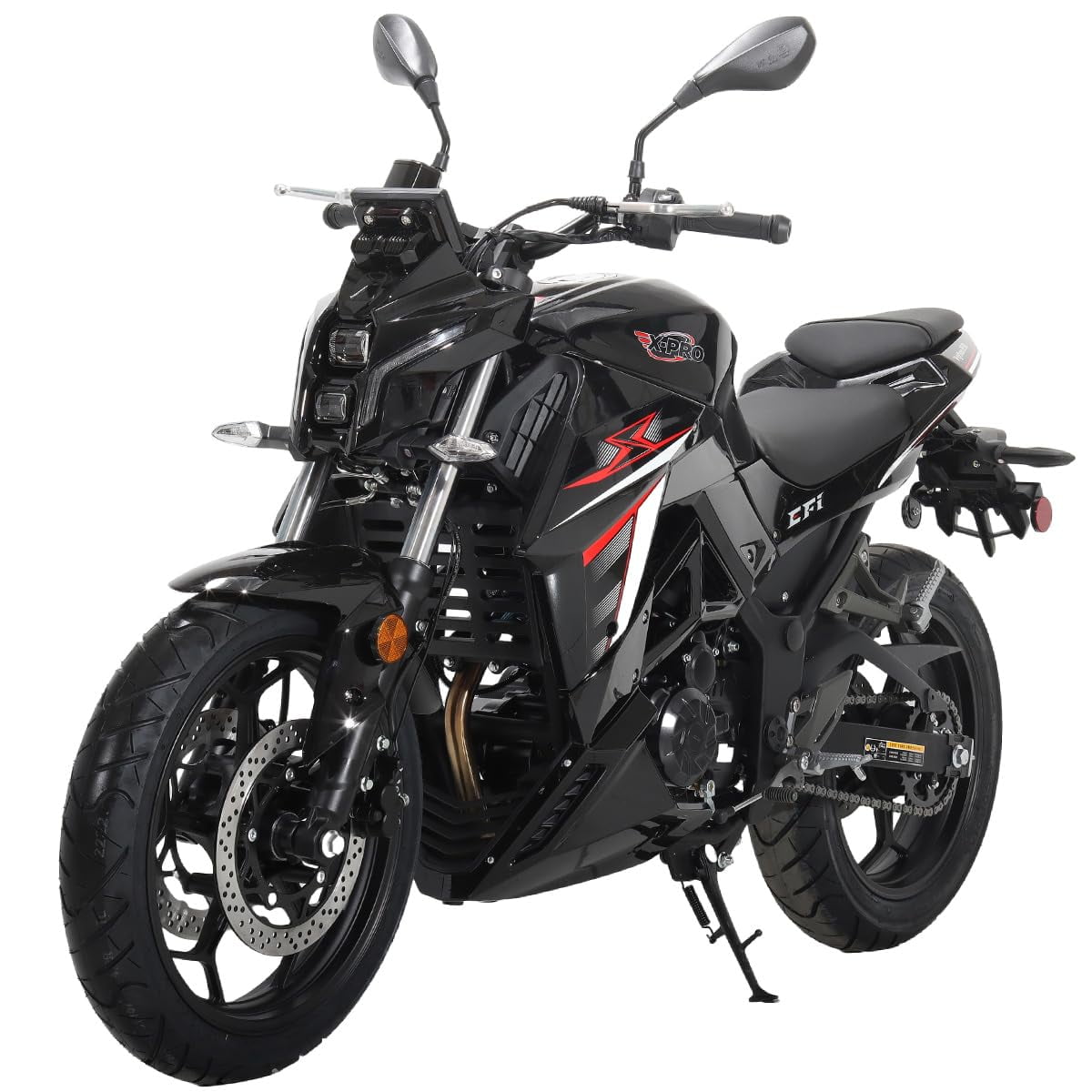 X-Pro 125cc Street Legal Gasoline Motorbike, Cafe Cruiser