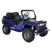 X-Pro Ranger 125 125cc Go Kart Gas Mini Jeep, 3-Speed Semi-Automatic Transmission, LED Headlights with Big 18" Aluminium Rim Wheels!Blue