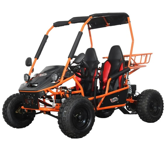 X-Pro Rover 110cc Gas Go Kart with Automatic Transmission w/Reverse, LED Headlights, Big 16" Wheels!