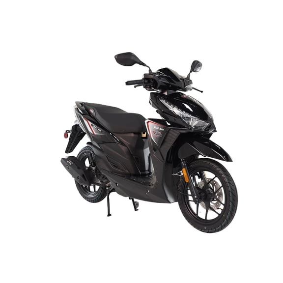 X-Pro Saipan 200 EFI Electronic Fuel Injection Moped Scooter with CVT Transmission, 14" Alloy Wheels, LED Headlights!