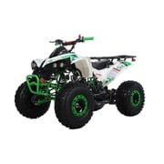 X-Pro Storm 125cc ATV Gas Powered Teen Quad, Automatic D-N-R Transmission with Reverse, 119.6cc 4-Stroke Engine, Remote Kill Switch, LED Headlight, 19/18 Tires Green/Green