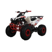 X-Pro Storm 125cc ATV Gas Powered Teen Quad, Automatic D-N-R Transmission with Reverse, 119.6cc 4-Stroke Engine, Remote Kill Switch, LED Headlight, 19/18 Tires Red/Red
