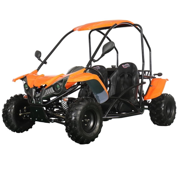 X-Pro Talon 125cc Go Kart with 3-Speed Semi-Automatic Transmission w/Reverse, LED Headlights, Big 18" Wheels! Hardtop Roof!