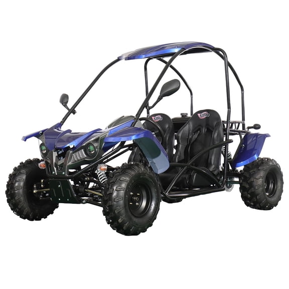 X-Pro Talon 125cc Go Kart with 3-Speed Semi-Automatic Transmission w/Reverse, LED Headlights, Big 18" Wheels! Hardtop Roof!