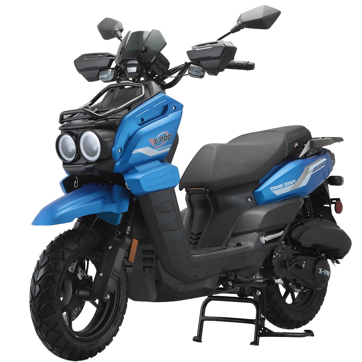 X‑Pro Tank 200 EFI 200 Gas Moped with EFI, Automatic Transmission, 12" Alloy Wheels, LED Lights & LCD Display
