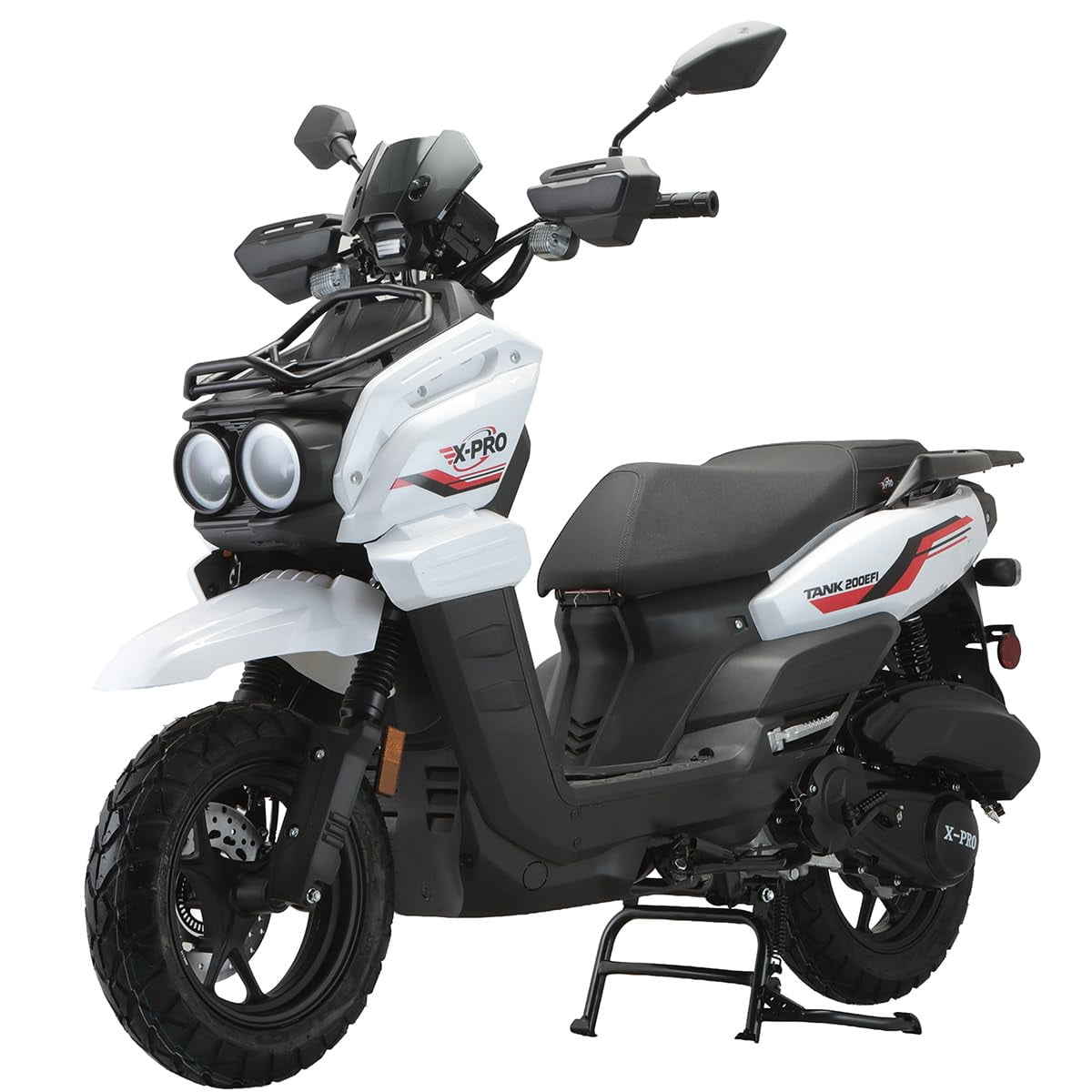 X‑Pro Tank 200 EFI 200 Gas Moped with EFI, Automatic Transmission, 12" Alloy Wheels, LED Lights & LCD Display