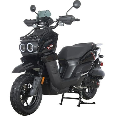 X-Pro Tank 200 Gas Moped Adult Gas Moped Scooter with 12" Wheels! LED Headlight!