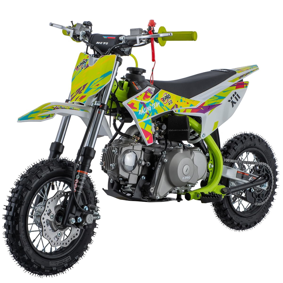 X-Pro Brand New X11 110cc Dirt Bike Gas Dirt Bike Pit Bikes Youth Dirt Pitbike with Automatic Transmission, Electric Start, 10"/10" Tires!