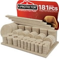 thumbnail image 1 of X-Protector Felt Furniture Pads - 181 Pcs Beige - Felt Pads for Furniture Feet - Protect Hard Floors, 1 of 7