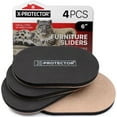 thumbnail image 1 of X-Protector Felt Sliders for Hardwood Floors - 4 Pcs 6” x 3 1/2" Furniture Sliders - Move Furniture Easily, 1 of 7