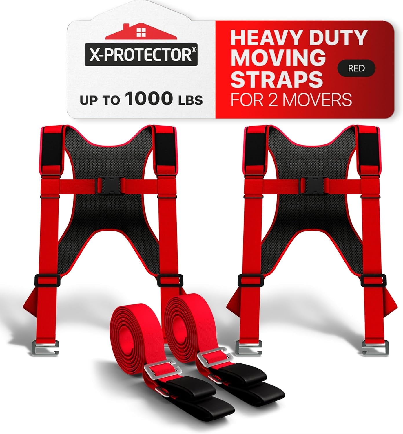 X-Protector Moving Straps – 2 Pairs for Movers – Furniture Lifting ...