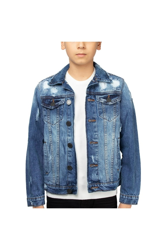 JEANS  Boy's Cotton Denim Jacket, Med Blue, S