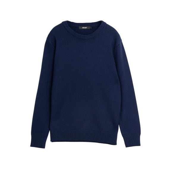 X RAY JEANS Boy's Basic Crew Neck Sweater, Navy, XXL (18)