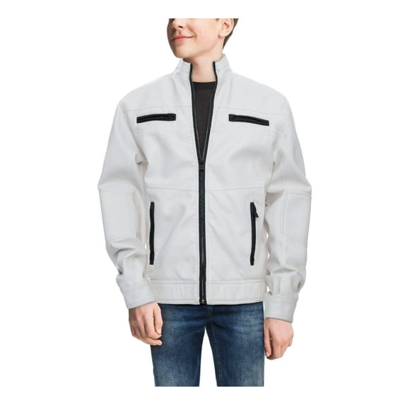 X RAY Boys Motorcycle Leather Jacket Stand Up Collar Sherpa Lined Casual PU Leather Jacket For Boys