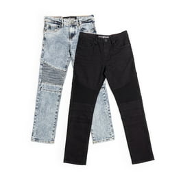 Victorious Mens Camouflage Skinny Fit Jeans AR169 - BLACK
