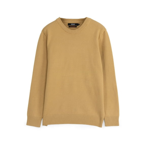 X RAY JEANS Boy's Basic Crew Neck Sweater, Copper, XS (5)