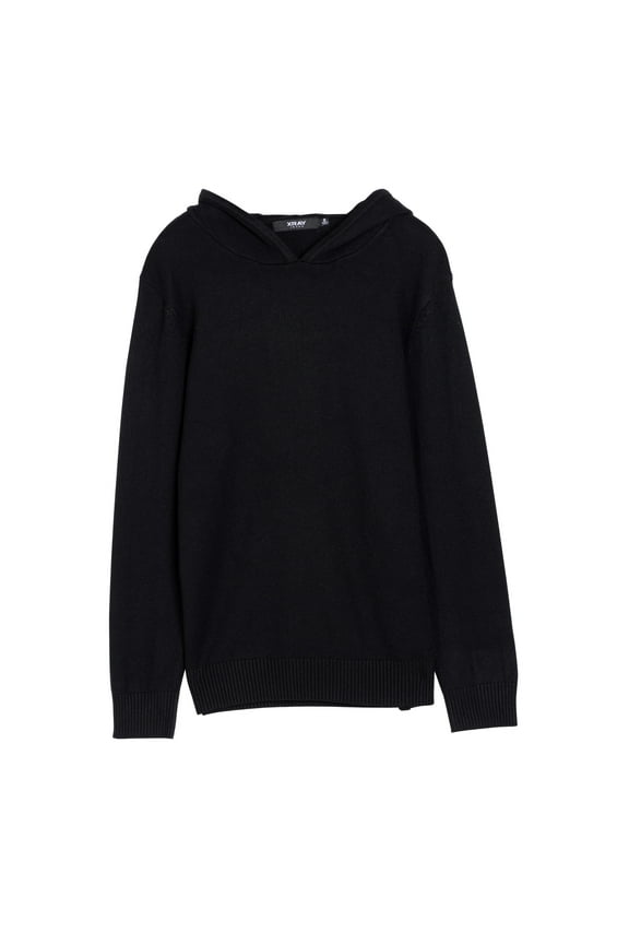 JEANS  Boy's Basic Hoodie Sweater, Black, XS (5)