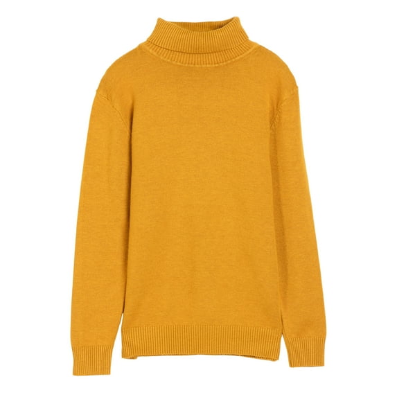 Xray Boys Turtleneck Sweater (XS - XXL), School Uniform Big Boys' & Little Kids Youth Turtle Neck Long Sleeve Pullover, Mustard, XS (5)