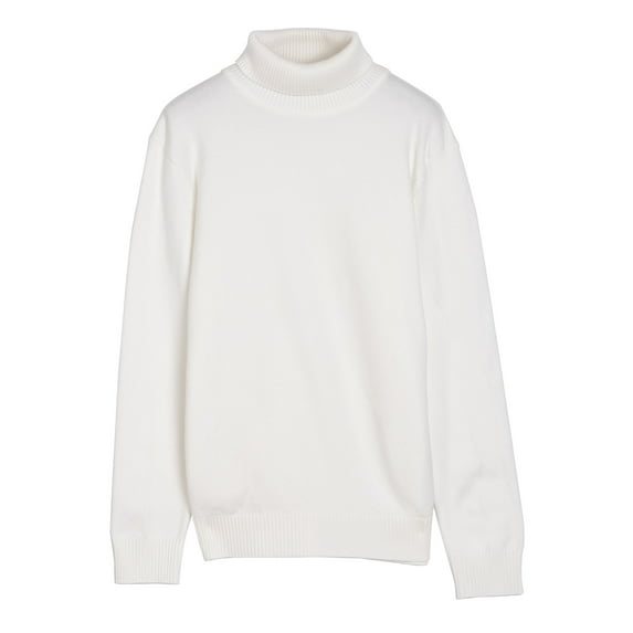 Xray Boys Turtleneck Sweater (XS - XXL), School Uniform Big Boys' & Little Kids Youth Turtle Neck Long Sleeve Pullover, Off White, M (8)