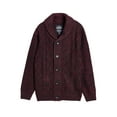 thumbnail image 1 of X RAY JEANS Boy's Cable Knit Cardigan, Burgundy, S, 1 of 8