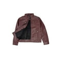 thumbnail image 1 of X RAY Teen Faux Leather Jacket for Fall & Winter (S - XL), Kids Outerwear Coat, Motorcycle PU Leather Jacket for Boys, Burgundy, XL, 1 of 11