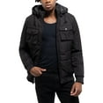 thumbnail image 1 of X RAY Jeans Hooded Puffer Jacket with Patch Chest Pockets, Black, S, 1 of 10
