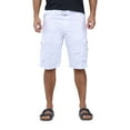 thumbnail image 1 of X RAY JEANS Men's Belted 12.5" Inseam Knee Length Cargo Shorts, White, 42, 1 of 7
