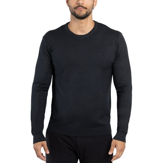 X RAY Mens Crew Neck Sweater Slim Fit Midweight Pullover Sweater for Men for Casual Dressy Wear (Big & Tall Available), Heather Charcoal, 6XL