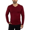 thumbnail image 1 of X RAY JEANS Mens Basic V-Neck Sweater Pullover, Oxblood, S, 1 of 9
