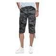 thumbnail image 1 of X RAY JEANS Mens Belted 18" Inseam Below Knee Long Cargo Shorts, Black Camo, 32, 1 of 7