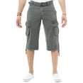 thumbnail image 1 of X RAY JEANS Mens Belted 18" Inseam Below Knee Long Cargo Shorts, Grey, 36, 1 of 5