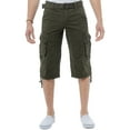 thumbnail image 1 of X RAY JEANS Mens Belted 18" Inseam Below Knee Long Cargo Shorts, Olive, 44, 1 of 5