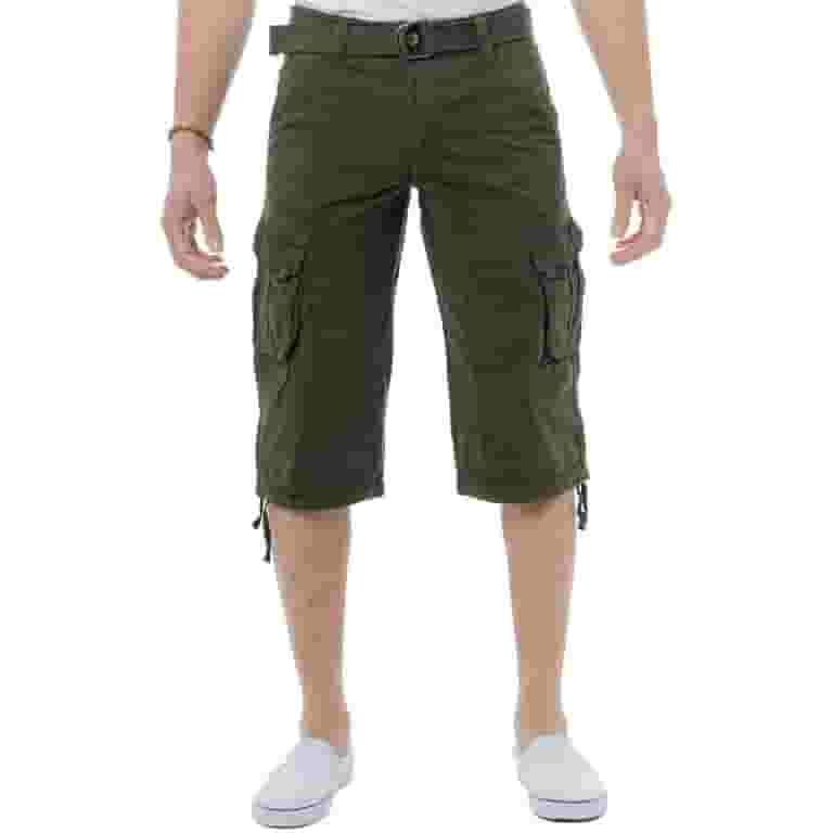 【DEARMINE】Track Cargo Bermuda Pants X RAY JEANS Mens Belted 18