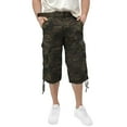 thumbnail image 1 of X RAY JEANS Mens Belted 18" Inseam Below Knee Long Cargo Shorts, Olive Camo, 48, 1 of 5