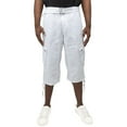 thumbnail image 1 of X RAY JEANS Mens Belted 18" Inseam Below Knee Long Cargo Shorts, White, 36, 1 of 6