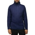 thumbnail image 1 of X RAY JEANS Mens Cable Knit Roll Neck Sweater, Navy, XL, 1 of 8