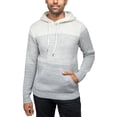 thumbnail image 1 of X RAY JEANS Mens Color Blocked Hooded Sweater, Oatmeal White, M, 1 of 5