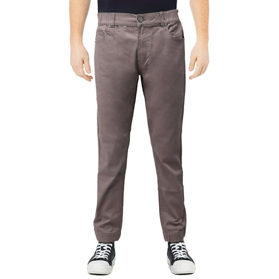 X RAY JEANS Mens Elastic Waist Jogger Twill Pants, Grey, 36X30