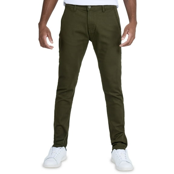X RAY JEANS Mens Five Pocket Commuter Pants, Olive, 36X30