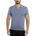 thumbnail image 1 of X RAY JEANS Mens Knit Polo Sweater, Heather Slate, XL, 1 of 10