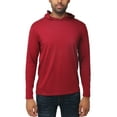 thumbnail image 1 of X RAY JEANS Mens Long Sleeve Hoodie T-Shirt, Burgundy, 2XL, 1 of 6