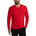thumbnail image 1 of X RAY JEANS Mens Long Sleeve V-Neck T-Shirt, Racer Red, L, 1 of 9