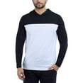 thumbnail image 1 of X RAY JEANS Mens Long sleeve Colorblock Hooded T-Shirt, Black/White, M, 1 of 7