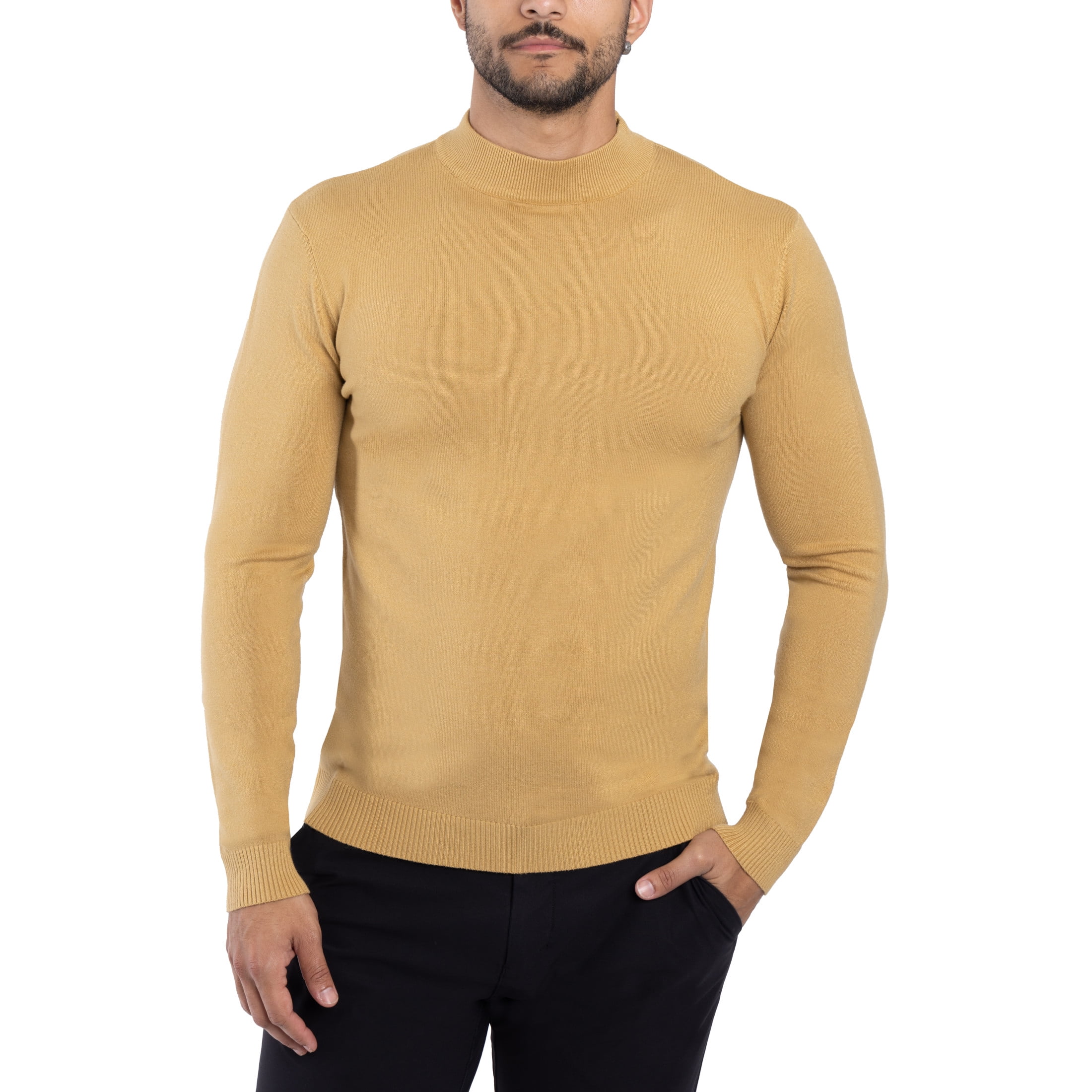 X RAY JEANS Mens Mock Neck Sweater Pullover, Copper, M - Walmart.com