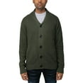 thumbnail image 1 of X RAY JEANS Mens Shawl Collar Cardigan, Olive, L, 1 of 6