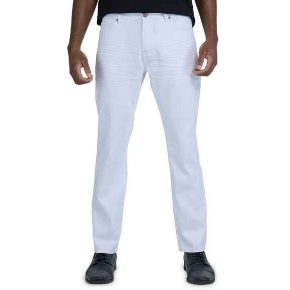 X RAY JEANS Mens Slim Fit Stretch Commuter Pants, White, 36X32