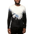 thumbnail image 1 of X RAY JEANS Mens Tie Dye Crewneck Sweater, Black/Blue/White, S, 1 of 6